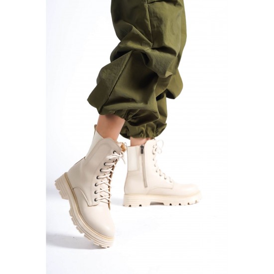 Дамски боти, TRENDELLA, Бежов