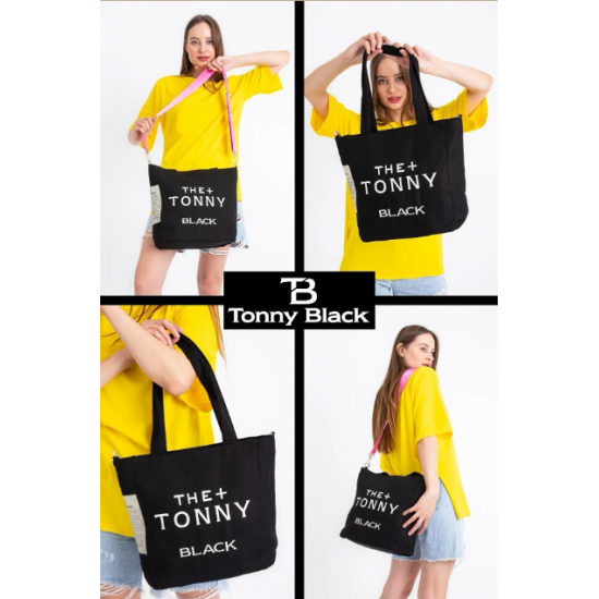 Tonny Black- Модерна дамска чанта/ Черна-  Тhe Tonny