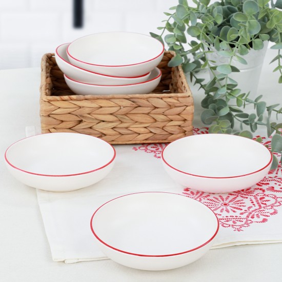 Комплект 6 купа за закуска/сос, Keramika, керамични, White, 13 cm