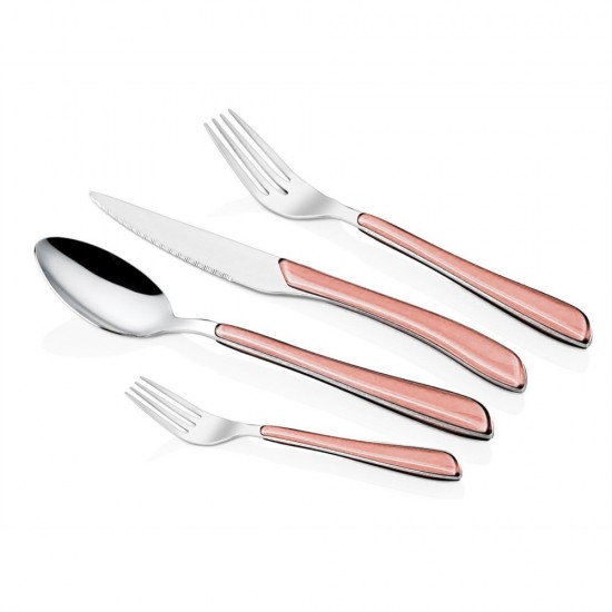 Прибори за хранене,  La Cuisinette, 24 части, Розов