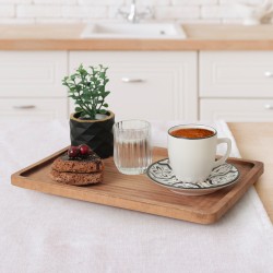 Комплект 6 чаши за кафе с чинийки, Keramika, керамични, Black-White, 95 ml, 12 cm