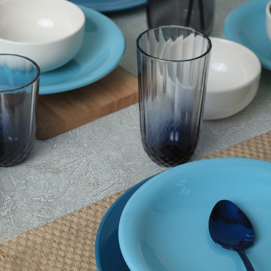 Пълен сервиз за маса, Keramika, 18 части, Керамика, Blue Mix