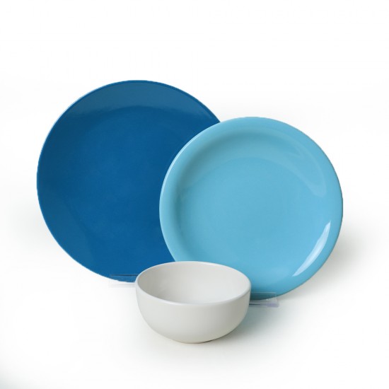 Пълен сервиз за маса, Keramika, 18 части, Керамика, Blue Mix