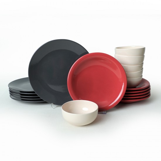 Пълен сервиз за маса, Keramika, 18 части, Керамика, Noble Mix