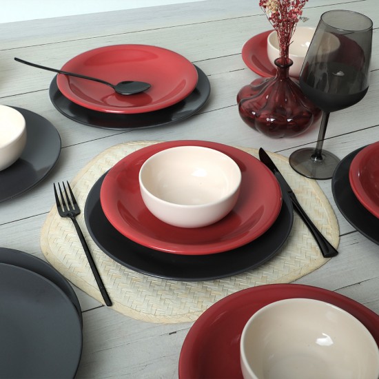 Пълен сервиз за маса, Keramika, 18 части, Керамика, Noble Mix