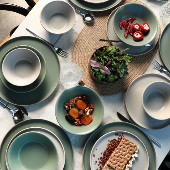 Пълен сервиз за маса, Keramika, River, 24 части, Керамика, многоцветен