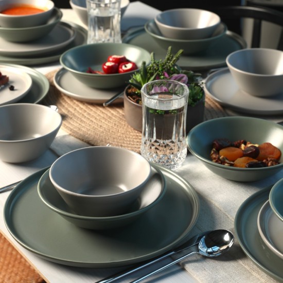 Пълен сервиз за маса, Keramika, River, 24 части, Керамика, многоцветен