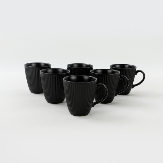 Комплект чаша за кафе 6 броя, Matte Black Myra  ( 330 мл ) 