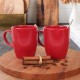 Комплект чаша за кафе 6 броя, Matte Red ( 300 мл ) 