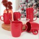 Комплект чаша за кафе 6 броя, Matte Red ( 300 мл ) 