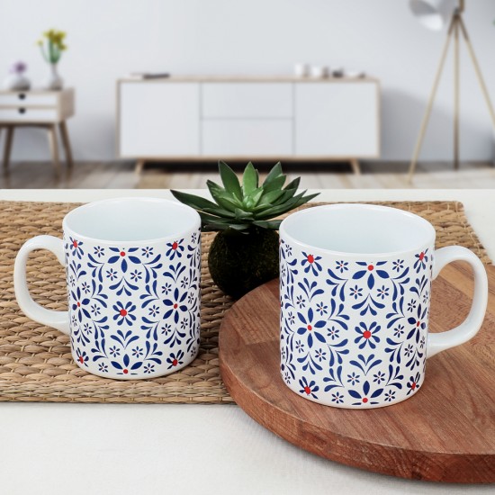 Комплект чаша за кафе 2 броя, Blue Pattern ( 350 мл ) 