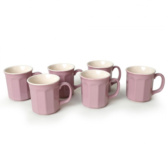 Комплект чаша за кафе 6 броя, Violet/ Cream  ( 270 мл ) 