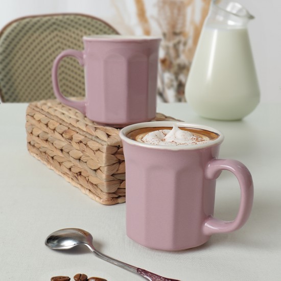 Комплект чаша за кафе 6 броя, Violet/ Cream  ( 270 мл ) 