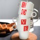 Комплект чаша за кафе 4 броя, LOVE  ( 280 мл ) 