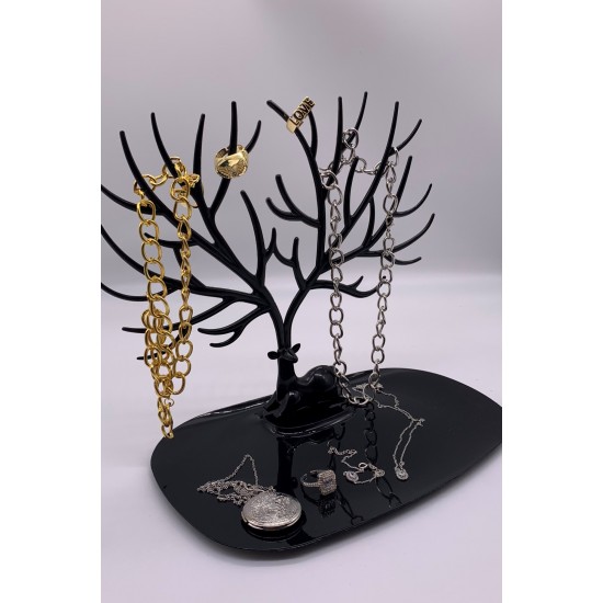 Пластмасов Органайзер за бижута, черен