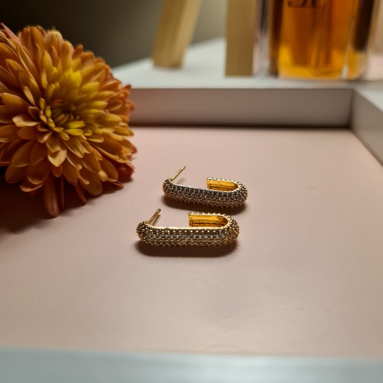 Дамски обеци, Златист, GOLDY