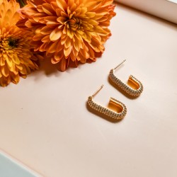 Дамски обеци, Златист, GOLDY