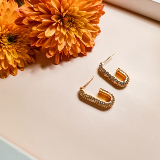 Дамски обеци, Златист, GOLDY