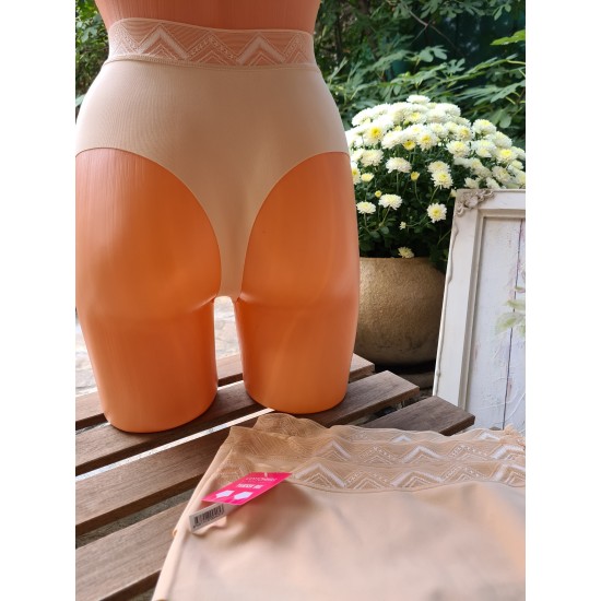 Бежов - Дамски бикини с висока талия