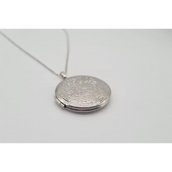 GOLDY- Колие с висулка голямо сърце, отварящо за снимка