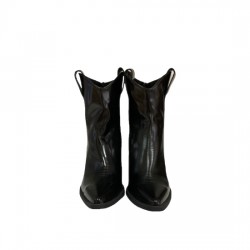 Черни лачени женски ботуши