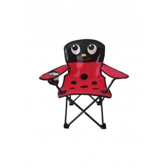 Къмпинг стол за деца, Червен