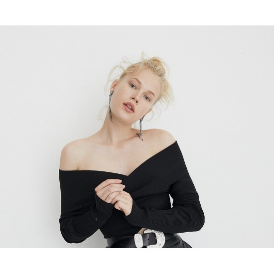 Дамска черна блуза