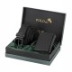 Мъжки комплект, портфейл и плетен колан, Polo Air, черен