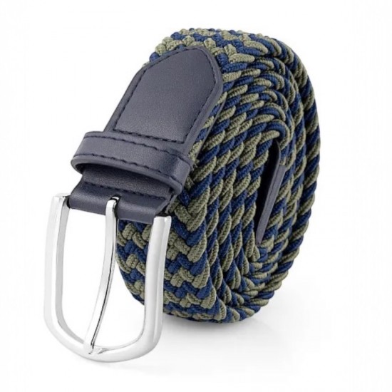 Мъжки комплект, портфейл и плетен колан, Polo Air, тъмносин