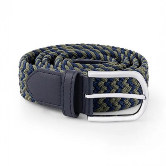 Мъжки комплект, портфейл и плетен колан, Polo Air, тъмносин