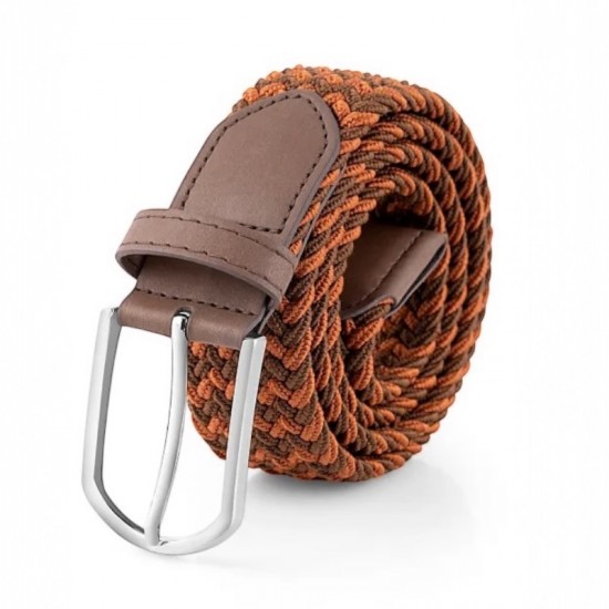 Мъжки комплект, портфейл и плетен колан, Polo Air, кафяво