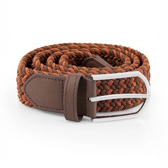 Мъжки комплект, портфейл и плетен колан, Polo Air, кафяво