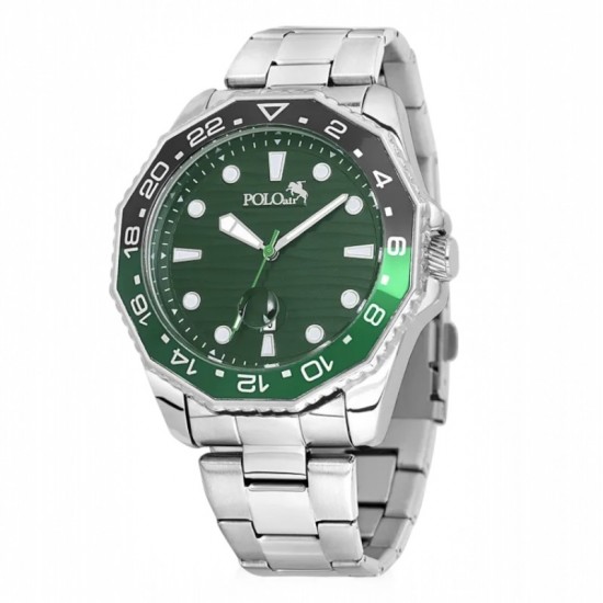 Мъжки комплект, POLO Air, Портфейл, Колан, Черен Часовник, 55 мл Парфюм, сив