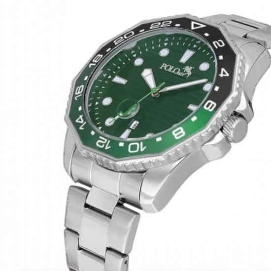 Мъжки комплект, POLO Air, Портфейл, Колан, Черен Часовник, 55 мл Парфюм, сив