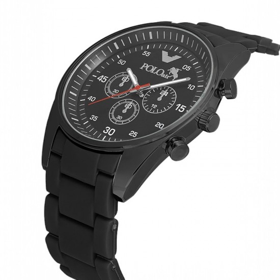 Мъжки комплект, 55 мл Парфюм и часовник, Polo Air, черен