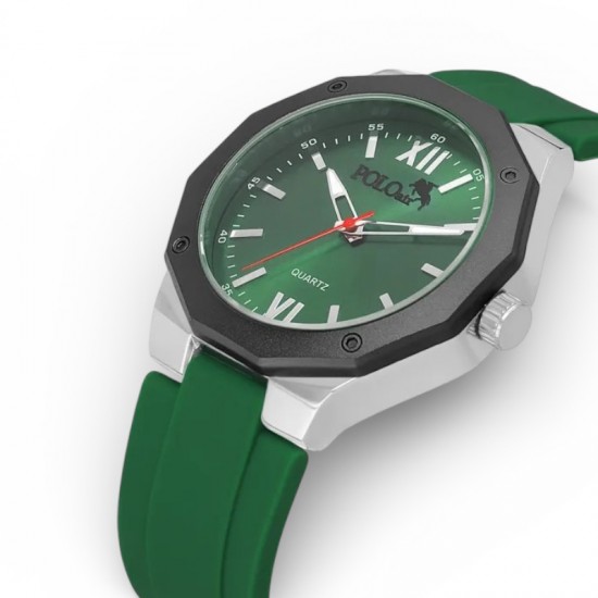 Мъжки комплект, POLO Air, портфейл и часовници, зелен