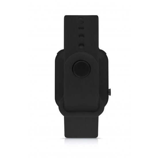 SmartWatch POLO Air, силиконова каишка, интелигентен глас, 24/7 проследяване на активността, фитнес режим, Черен