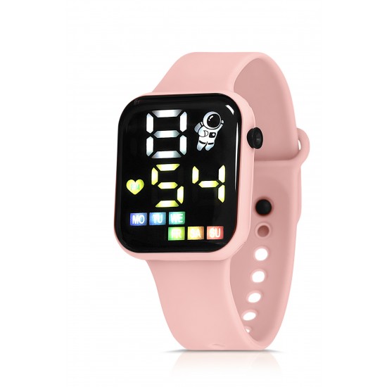 SmartWatch POLO Air, силиконова каишка, интелигентен глас, 24/7 проследяване на активността, фитнес режим, розов