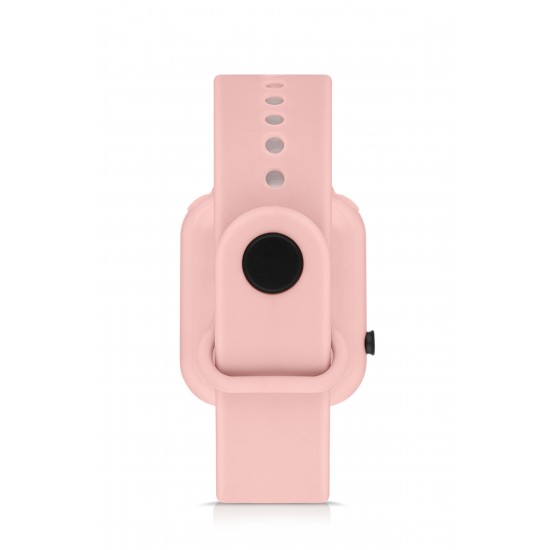 SmartWatch POLO Air, силиконова каишка, интелигентен глас, 24/7 проследяване на активността, фитнес режим, розов