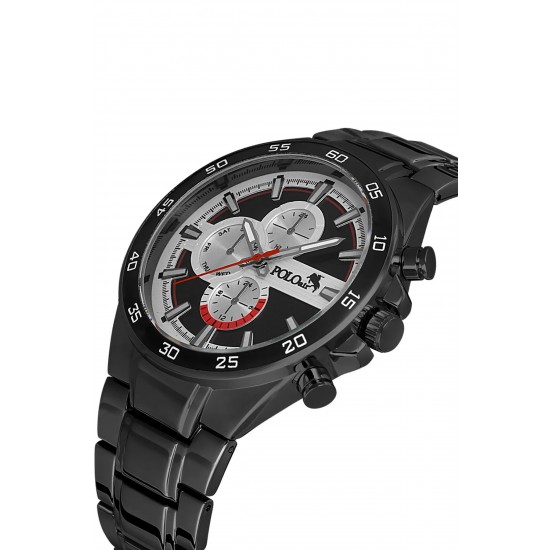 Мъжки подаръчен комплект, запалка Zippo, колан, часовник, портфейл, Polo Air, черен