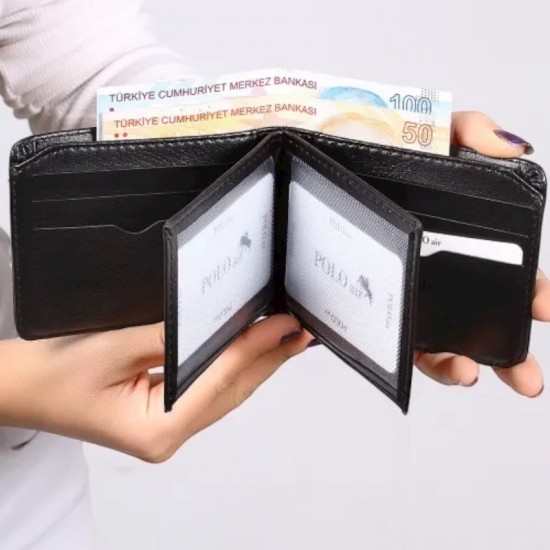 Мъжки подаръчен комплект, запалка Zippo, колан, часовник, портфейл, Polo Air, черен 