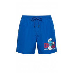 Мъжки бански шорти DSQUARED2 x Smurfs, Сини с Штрумф
