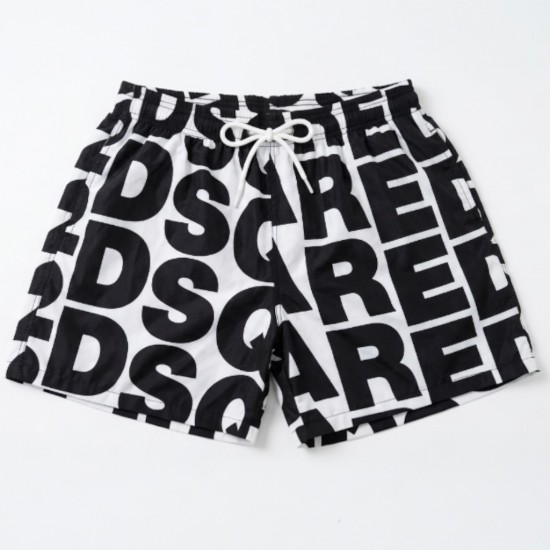 Мъжки бански шорти DSQUARED2, Черно-бели с лого