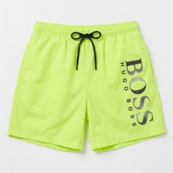 Мъжки бански шорти BOSS, Неоново жълти с лого