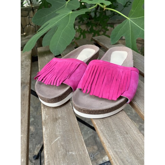 Дамски модерни розови сандали 