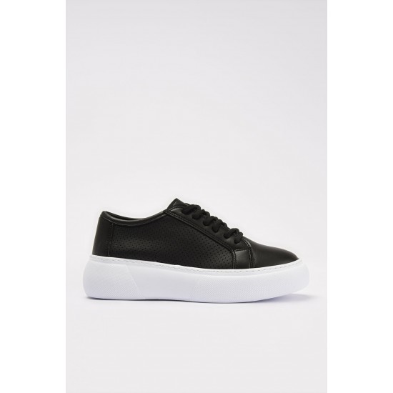 YAYA- Дамски черни кожени обувки 