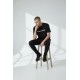 Мъжка тениска Skechers, Кръгло деколте, Черна с лого