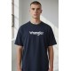 Мъжка тениска Wrangler, Кръгло деколте, Тъмносиня с бяло лого