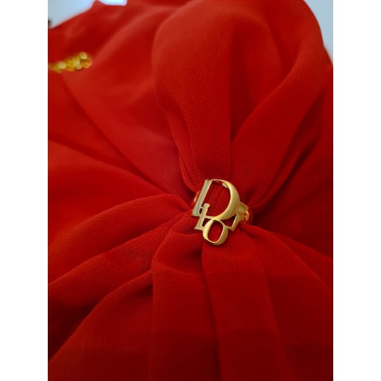 GOLDY- Пръстен с надпис "DIOR" 