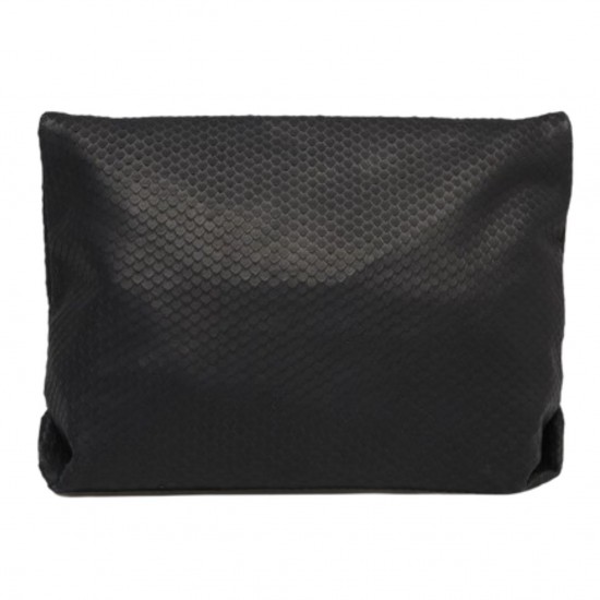 Дамска модерна черна кожена чанта